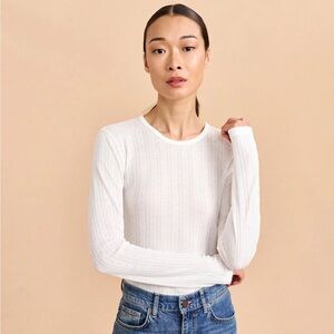 La Ligne Pointelle Long Sleeve Tee